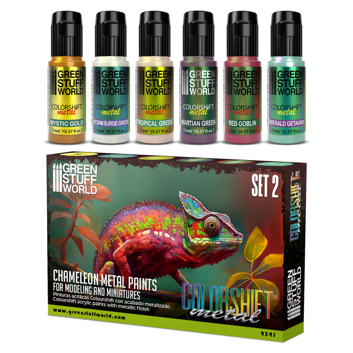 Colorshift Chameleon Paints Set 2 – 6 kameleon metalik boja za minijature