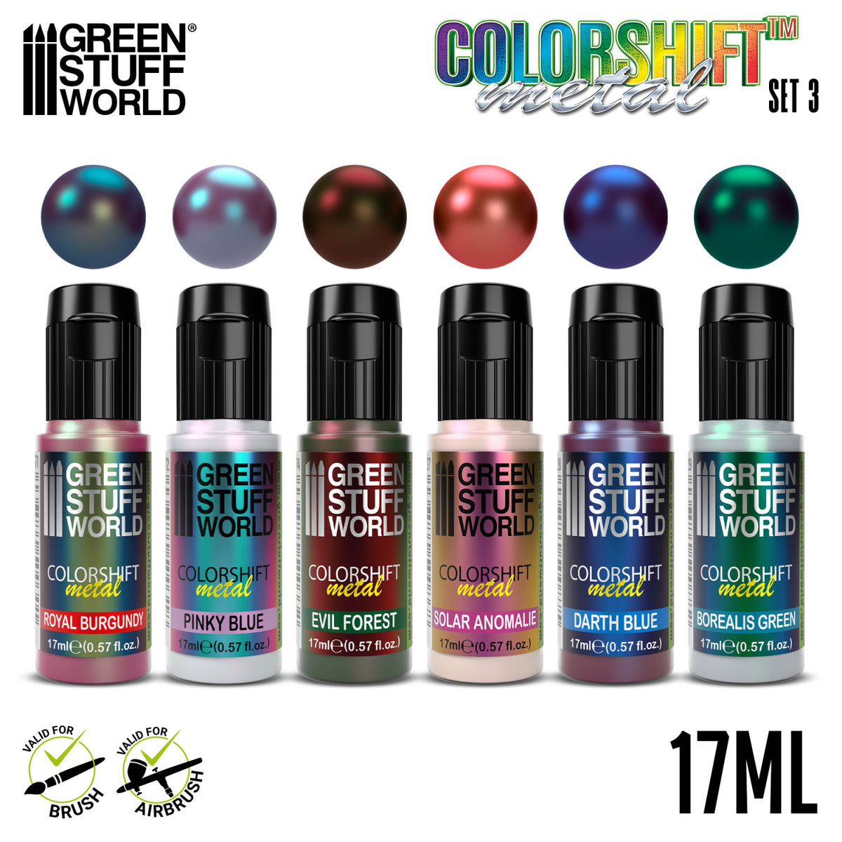 Detalj Chameleon Acrylic Paint Set 3 – metalik interference i colorshift efekti u paketu boja