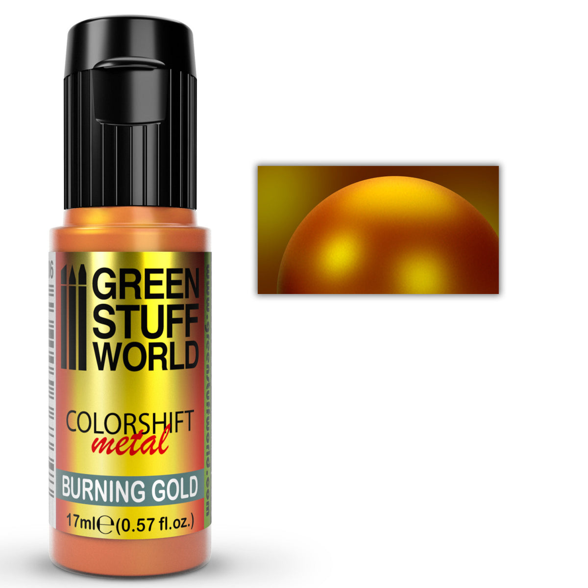 Burning Gold Colorshift Chameleon Paint 17ml – metalik boja sa zlatnim prelaznim efektom
