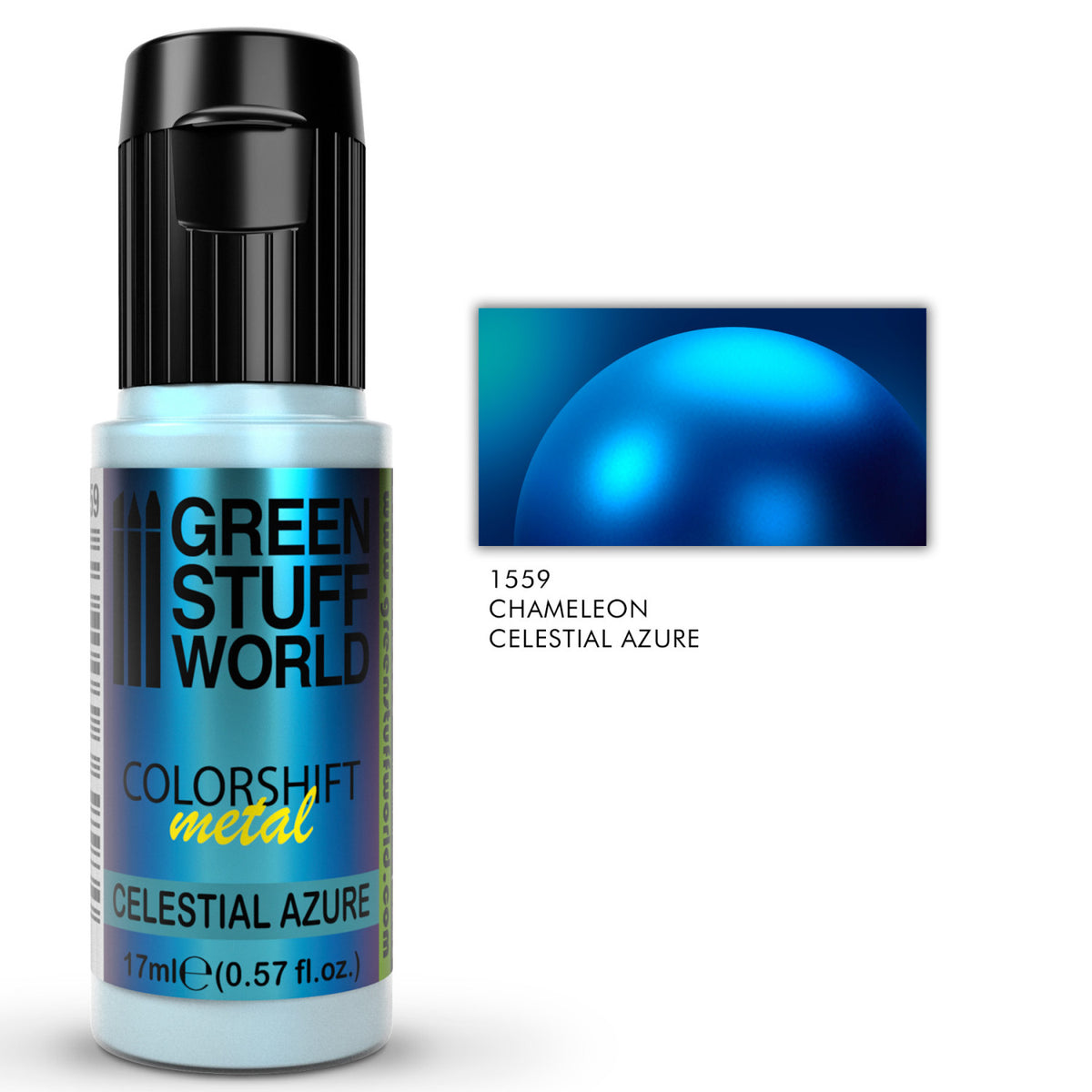 Detalj Chameleon Paint Celestial Azure – metalik interference efekat plavih i nebeskih tonova za minijature i modele