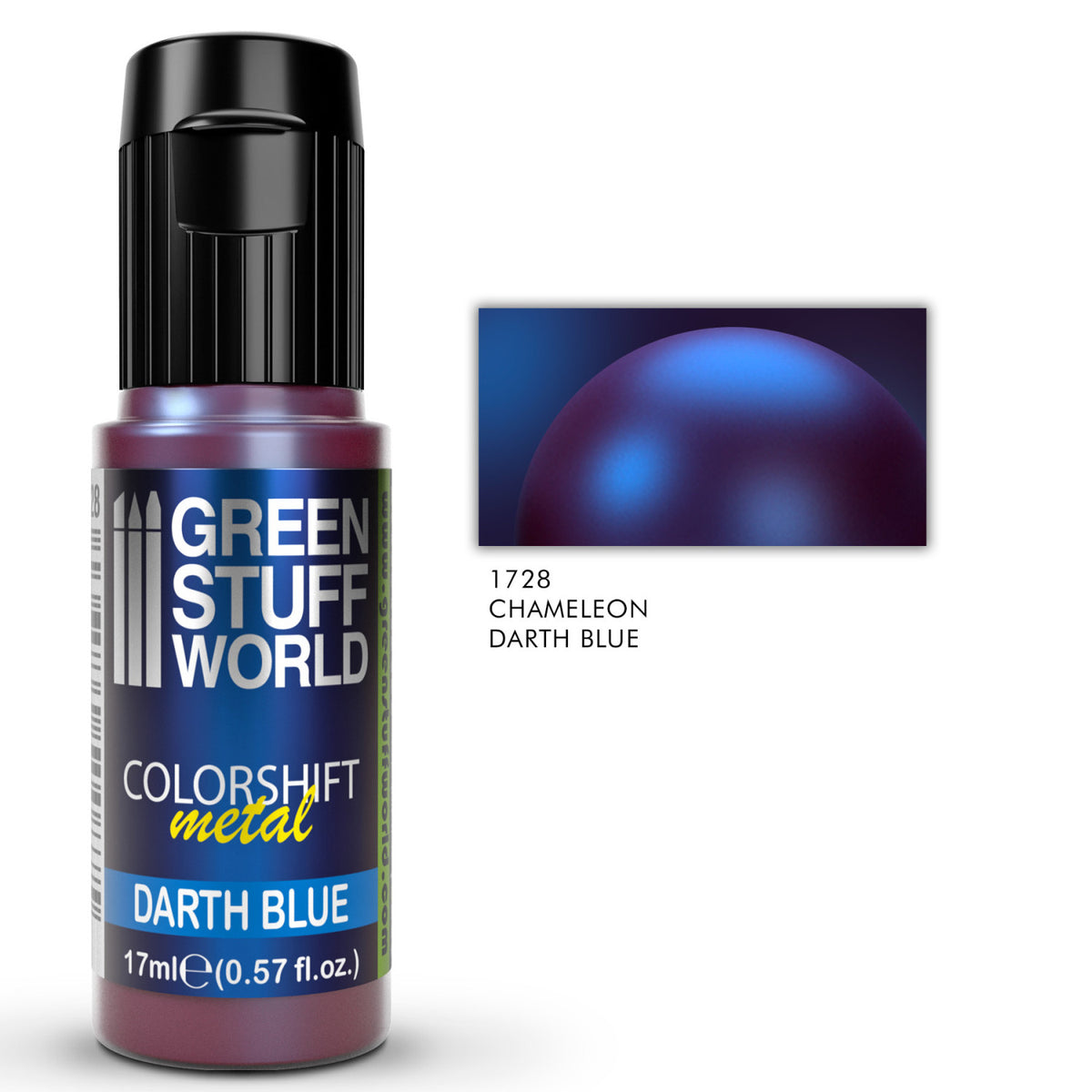 Detalj Chameleon Darth Blue – metalik interference i plavi prelazi boje za minijature i modele