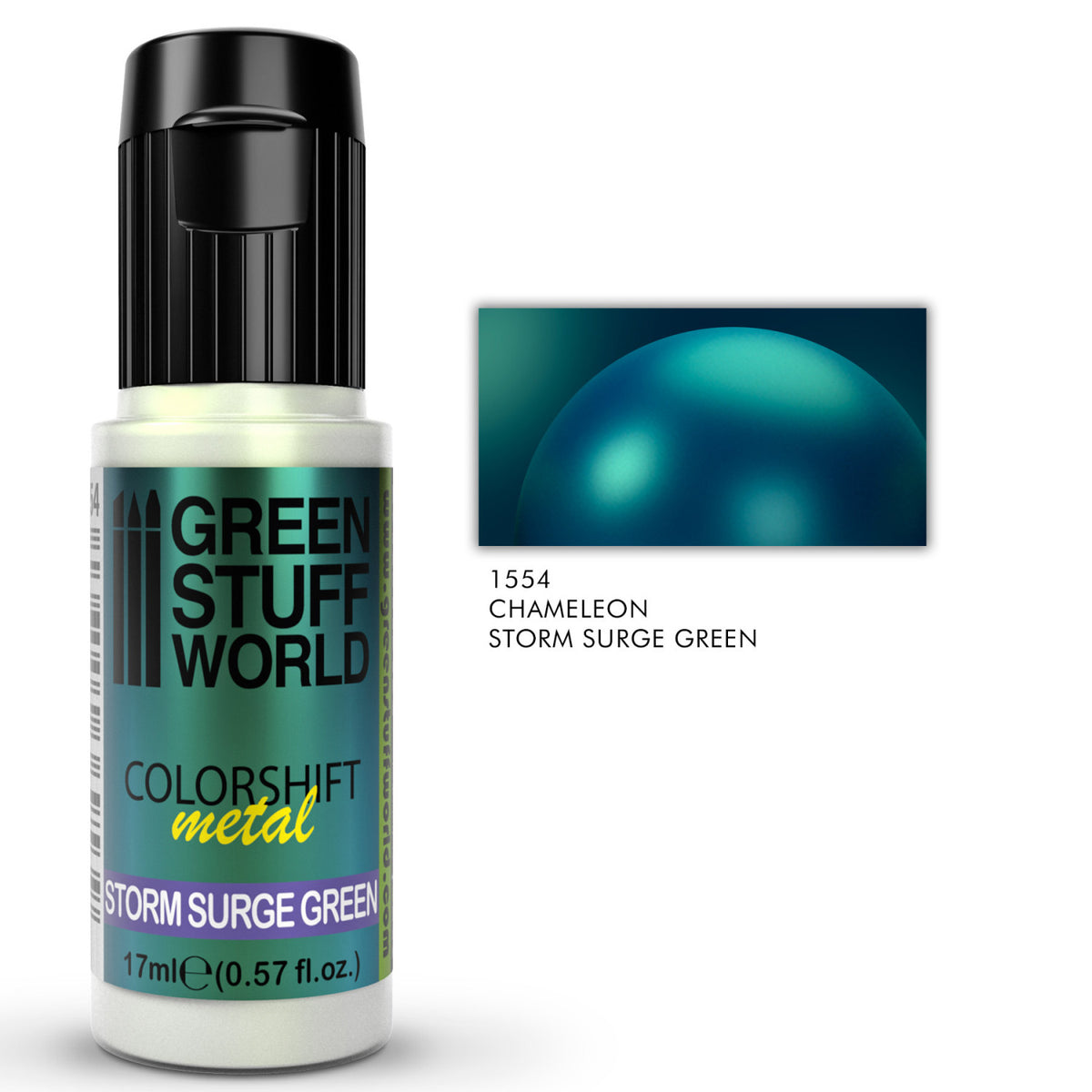 Detalj Chameleon Storm Surge Green – metalik interference efekti zelene nijanse za modele i minijature