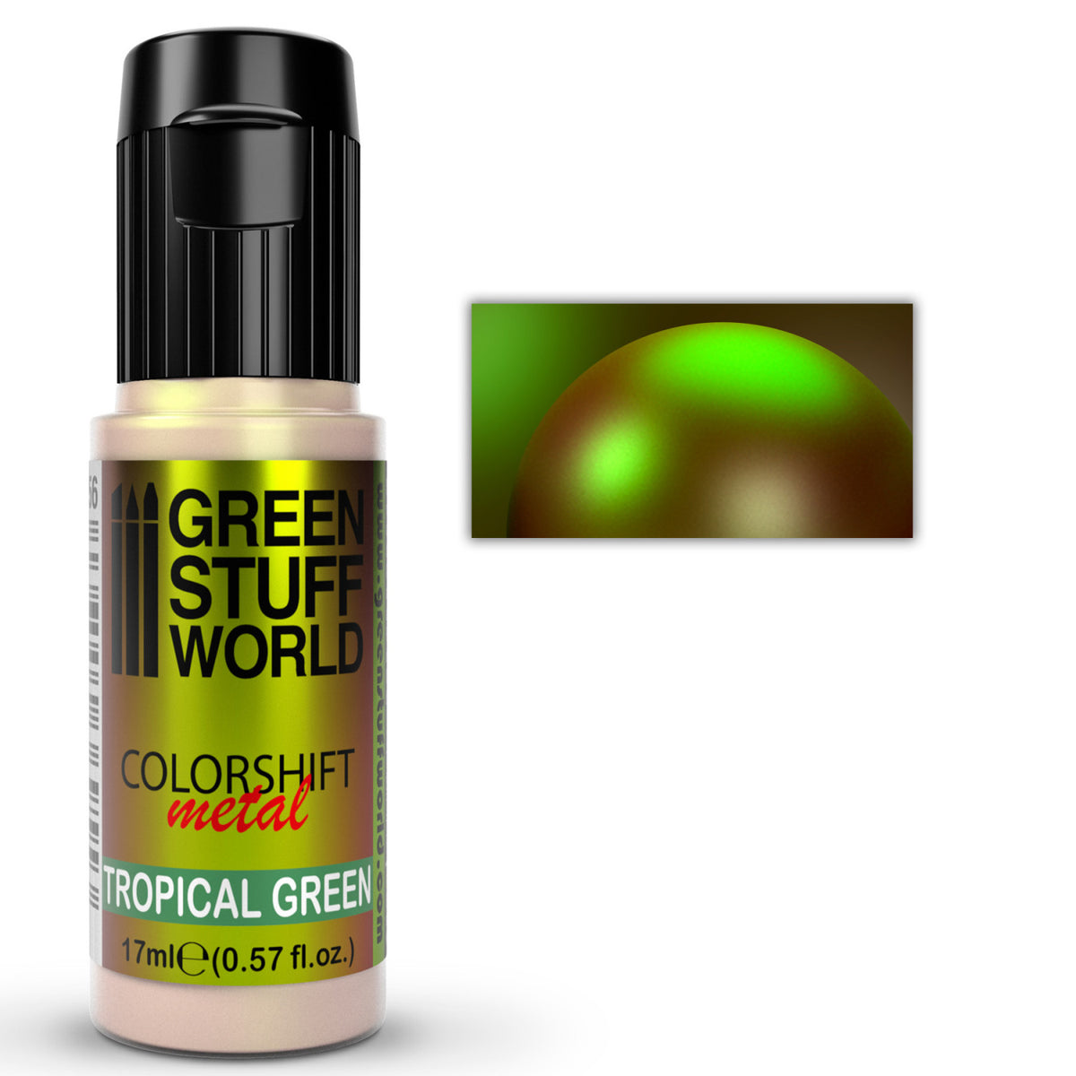 Tropical Green Colorshift Chameleon Paint 17ml – metalik boja sa zelenim prelaznim efektom