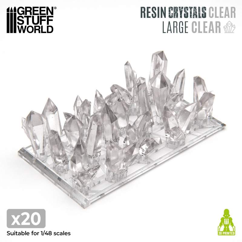 Clear Resin Crystals Large | Providni smolasti kristali veliki 15-20mm (20 kom)