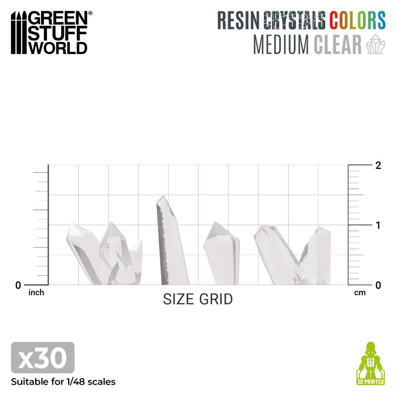 Clear Resin Crystals Medium | Providni smolasti kristali srednji 9-16mm (30 kom)