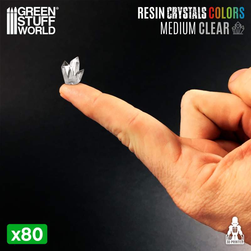 Clear Resin Crystals Medium | Providni smolasti kristali srednji 9-16mm (30 kom)