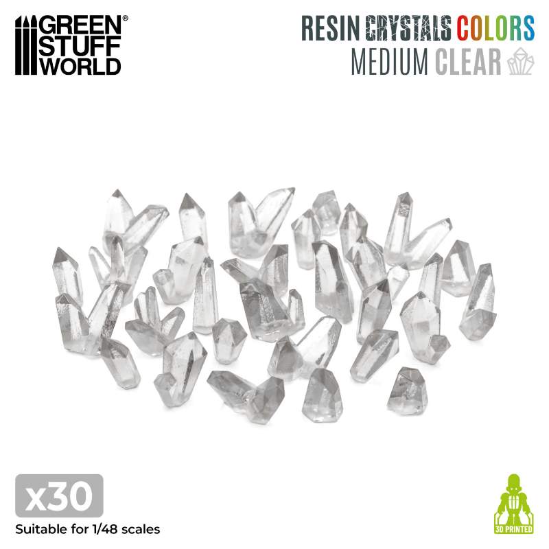 Clear Resin Crystals Medium | Providni smolasti kristali srednji 9-16mm (30 kom)