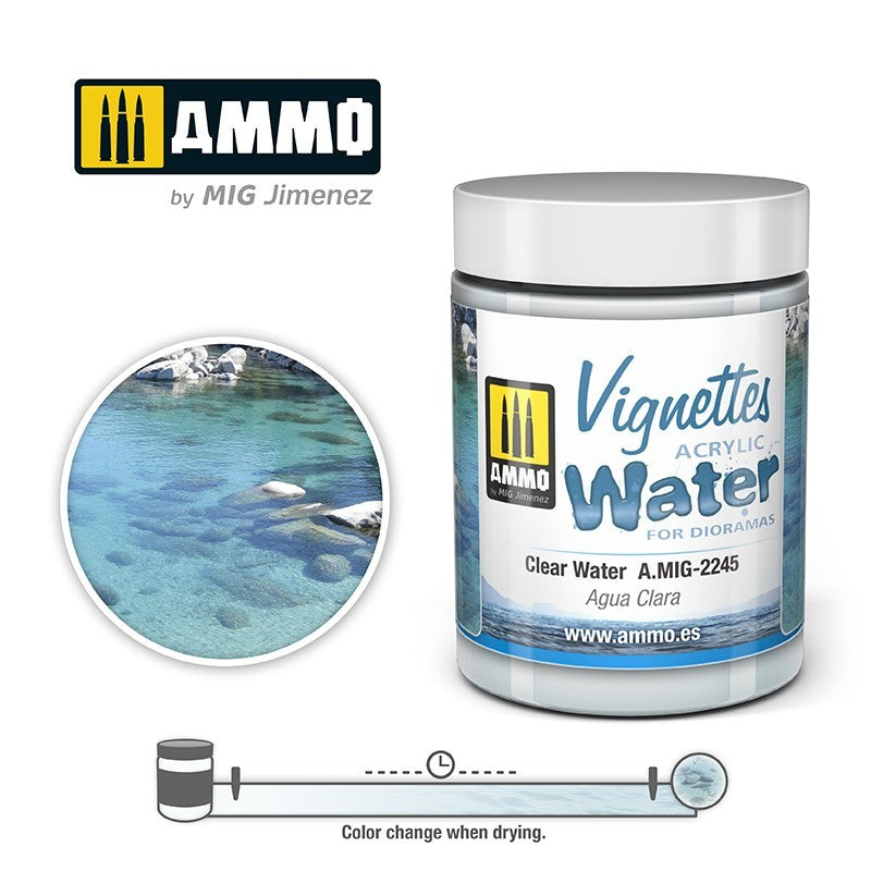 Ammo Vignettes Clear Water tekstura vode za makete

Providna voda za diorame i pejzaže