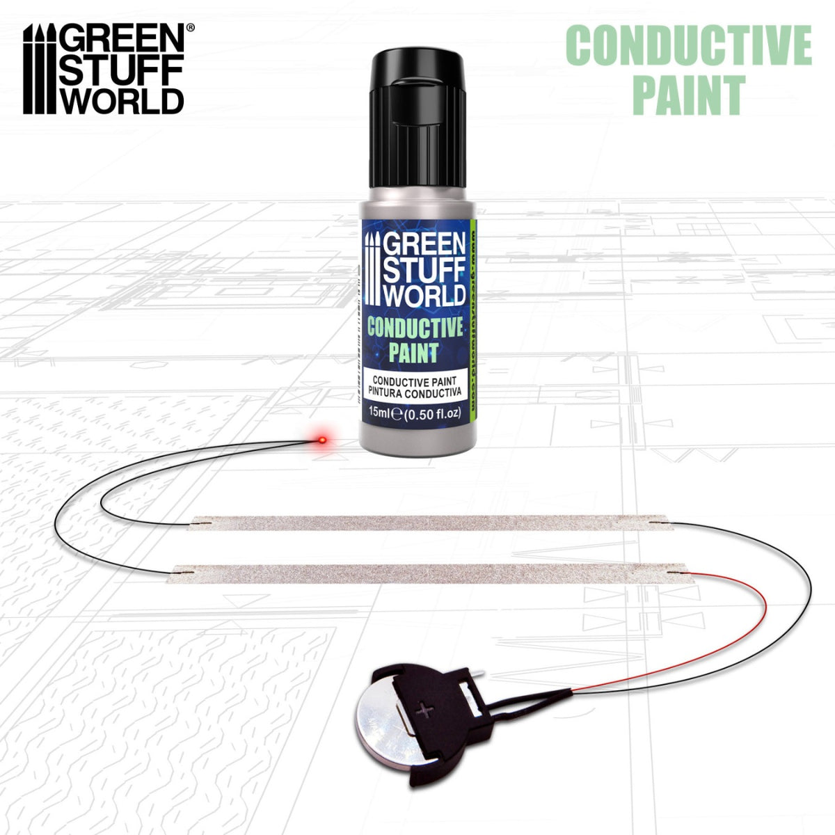 Conductive Acrylic Paint with Silver 15ml | Provodna Boja sa Srebrom 15ml