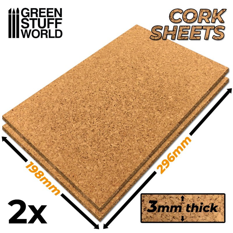 Cork Sheet 3mm x2 | Pluta ploča 3mm x2 198x298mm