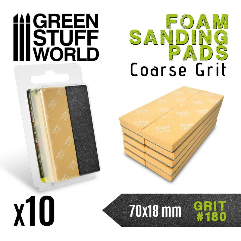 FOAM Sanding Pads Grit 180 Pack x10 | Brusni sunđeri 180 set 10