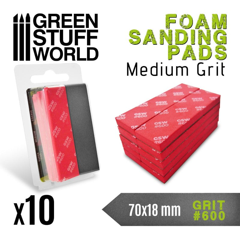 FOAM Sanding Pads Grit 600 Pack x10 | Brusni sunđeri 600 set 10