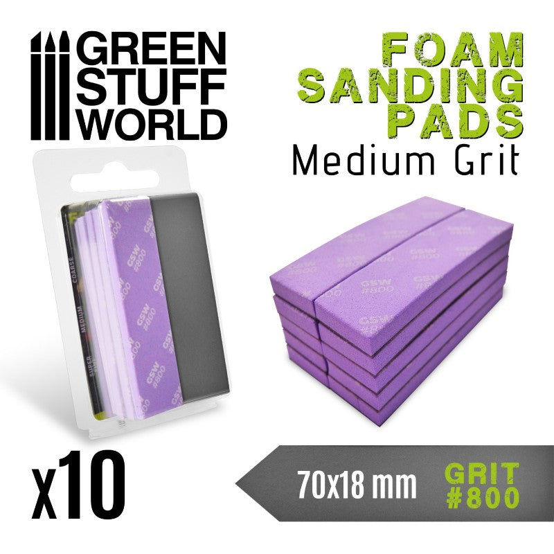 FOAM Sanding Pads Grit 800 Pack x10 | Brusni sunđeri 800 set 10