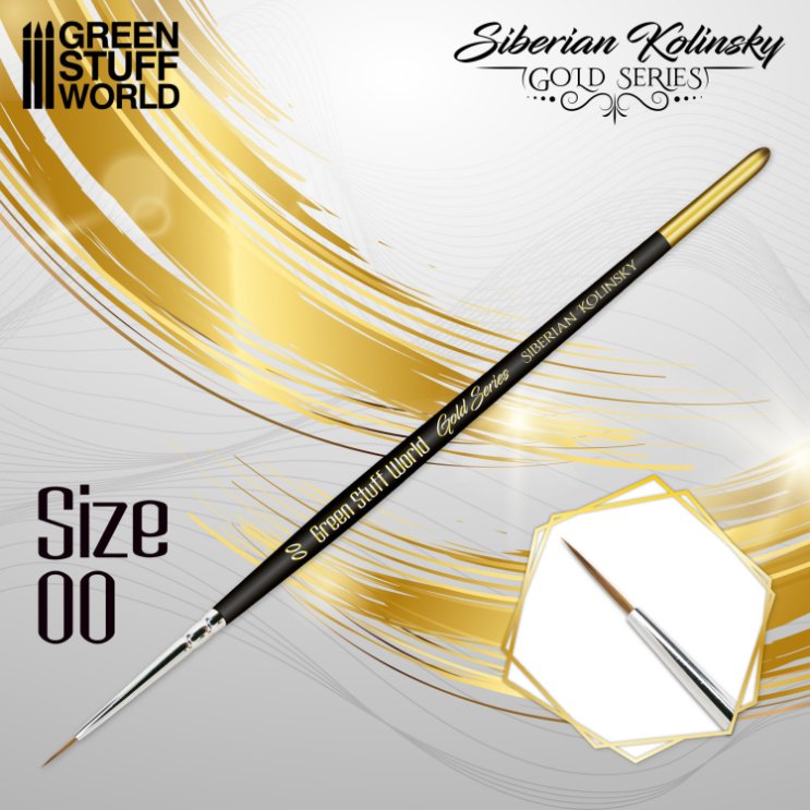 GOLD SERIES Kolinsky Brush Size 00 | Profesionalna četkica za minijature