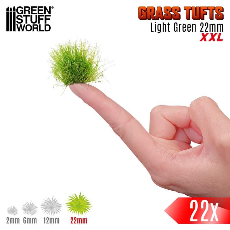 Grass Tufts XXL 22mm Light Green | Buseni trave XXL 22mm svetlo zeleni