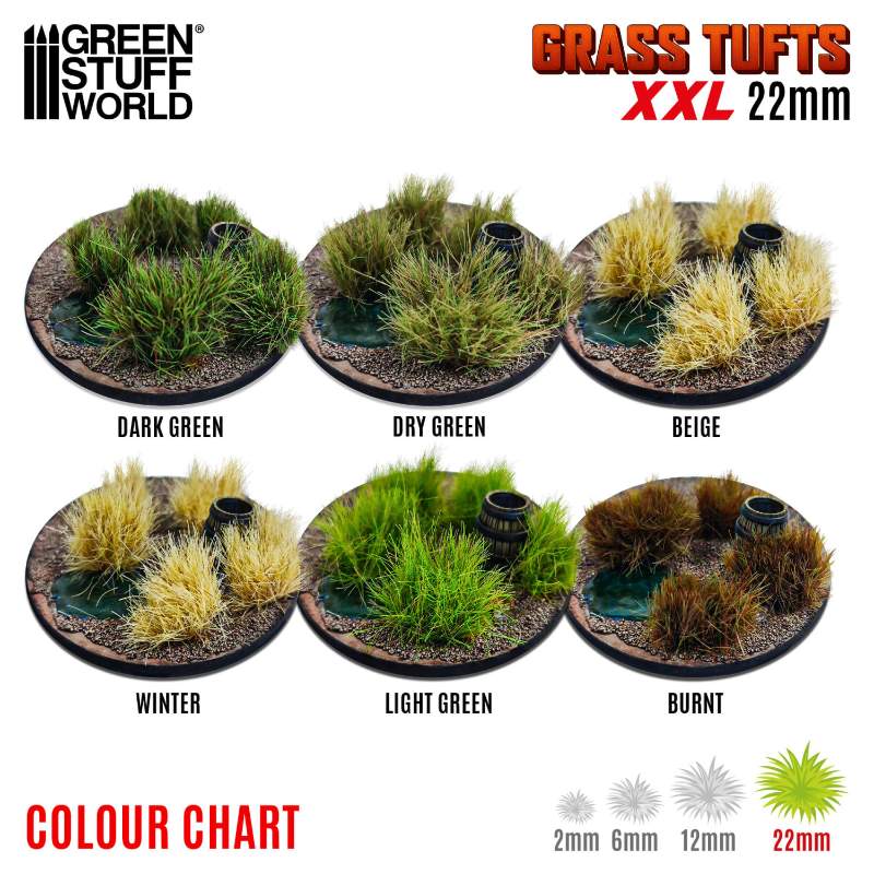 Grass Tufts XXL 22mm Light Green | Buseni trave XXL 22mm svetlo zeleni