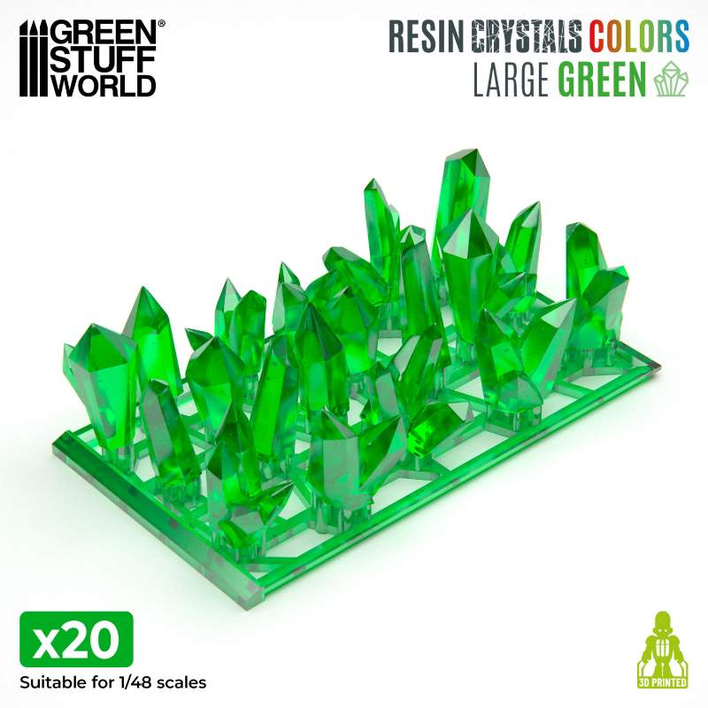 Green Resin Crystals Large | Zeleni smolasti kristali veliki 15-20mm (20 kom)