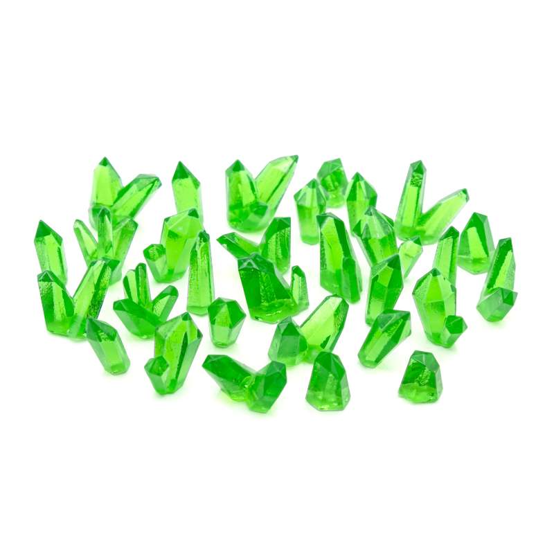 Green Resin Crystals Medium | Zeleni smolasti kristali srednji 9-16mm (30 kom)