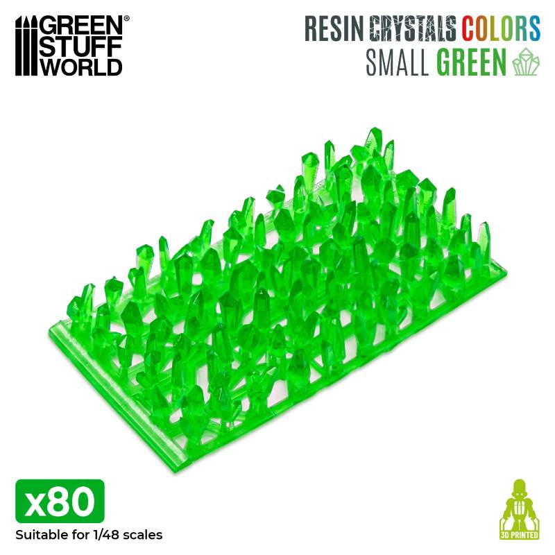 Green Resin Crystals Small | Zelene smolaste kristale male 6-10mm (80 kom)