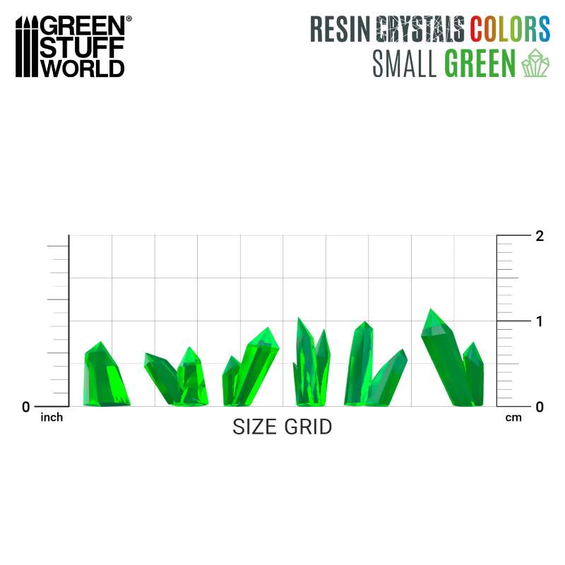 Green Resin Crystals Small | Zelene smolaste kristale male 6-10mm (80 kom)