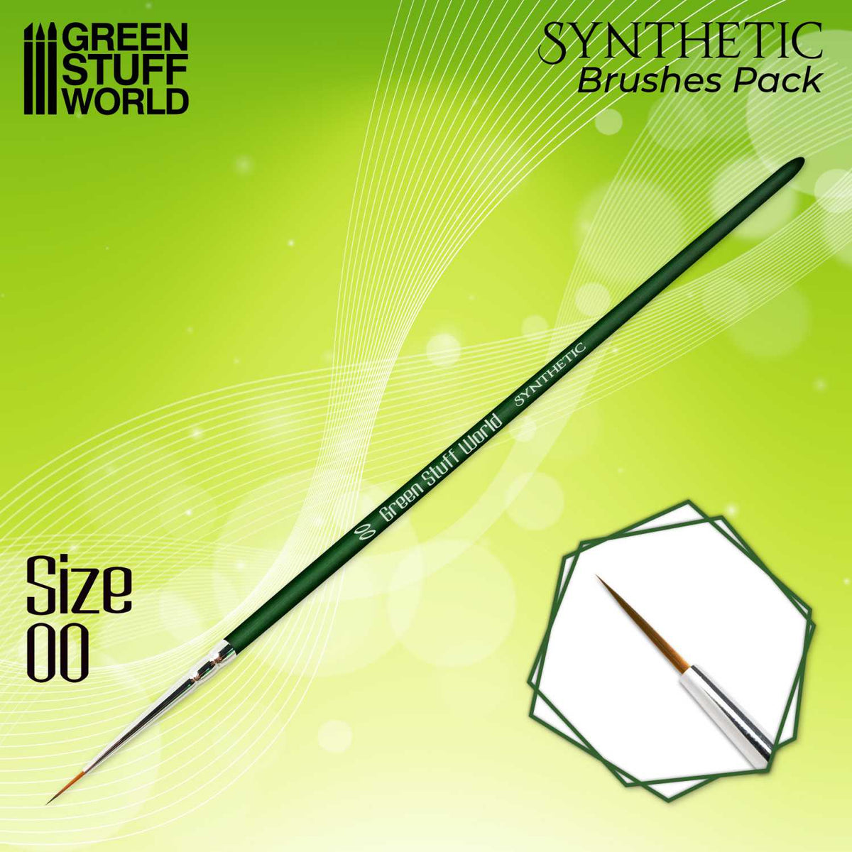 GREEN SERIES Synthetic Brush Size 00, kvalitetna sintetička četkica