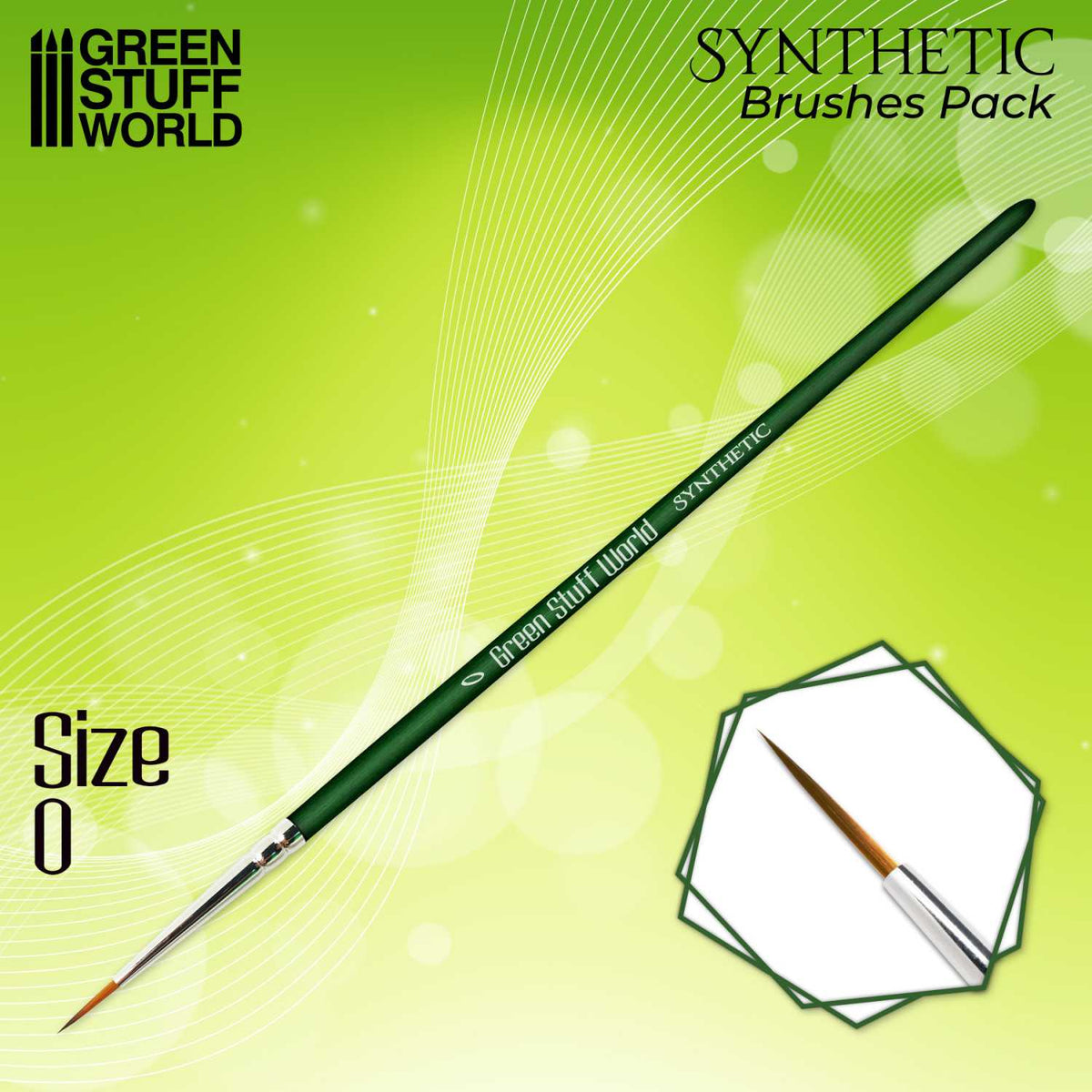 GREEN SERIES Synthetic Brush Size 0, kvalitetna sintetička četkica