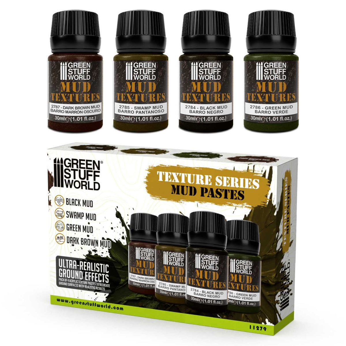 Texture Series Set 30ml - Mud Textures (Pack x4)