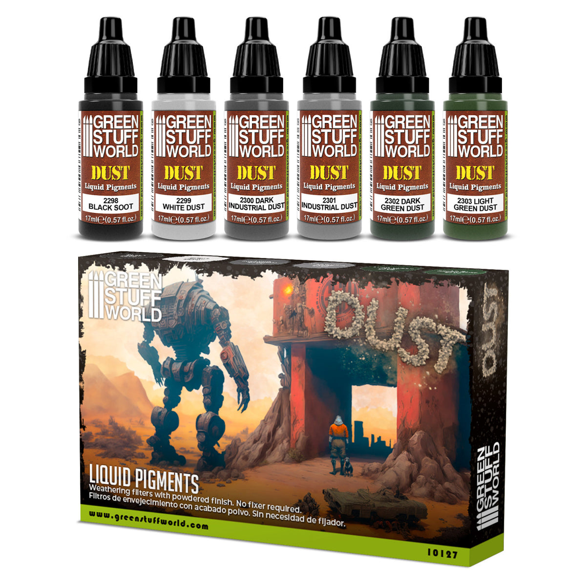 Liquid Pigments Paint Set - DUST (Box x6) | Set Tečnih Pigmenata - PRAŠINA