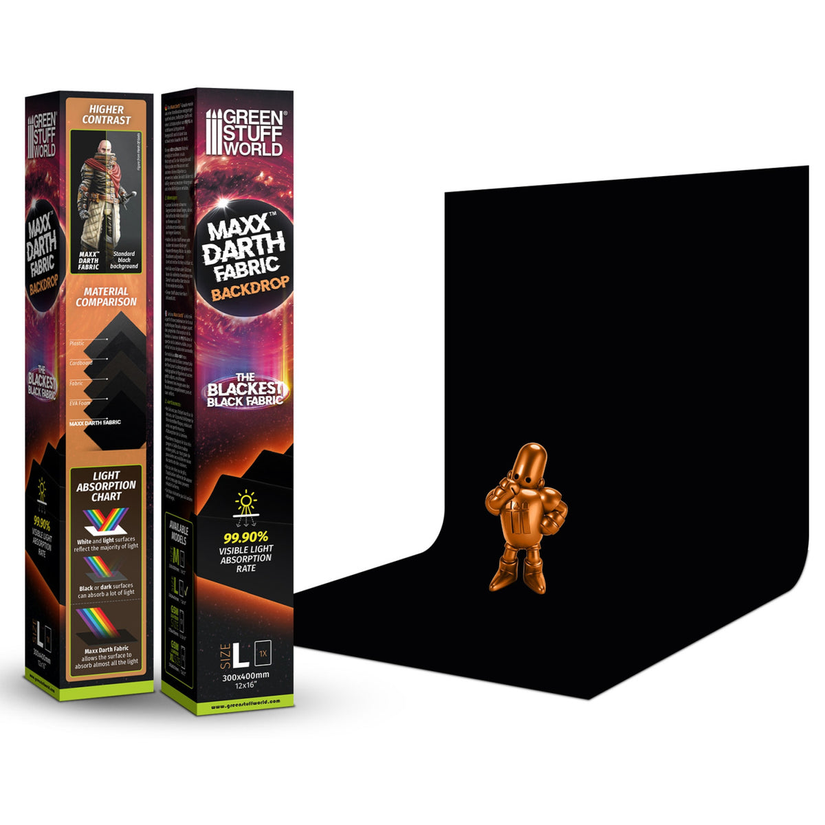 Black Maxx Darth Backdrop - L 300x400mm |  Ultra Crna Pozadina