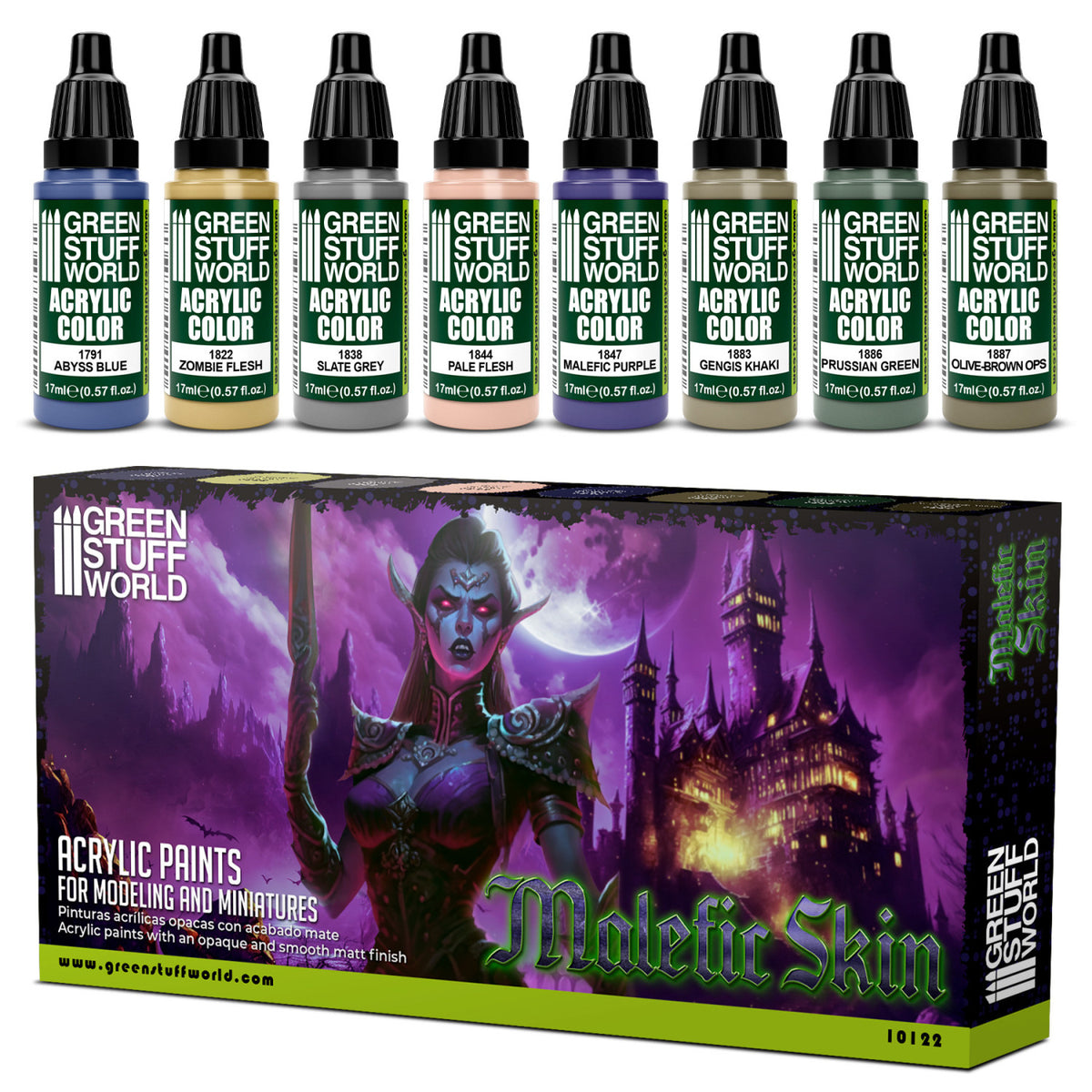 Paint Set - MALEFIC SKIN PAINT SET (Box x8)