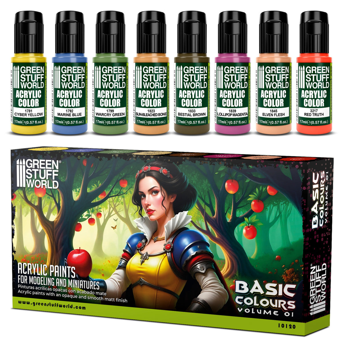 Paint Set - BASIC COLORS 01 (Box x8)