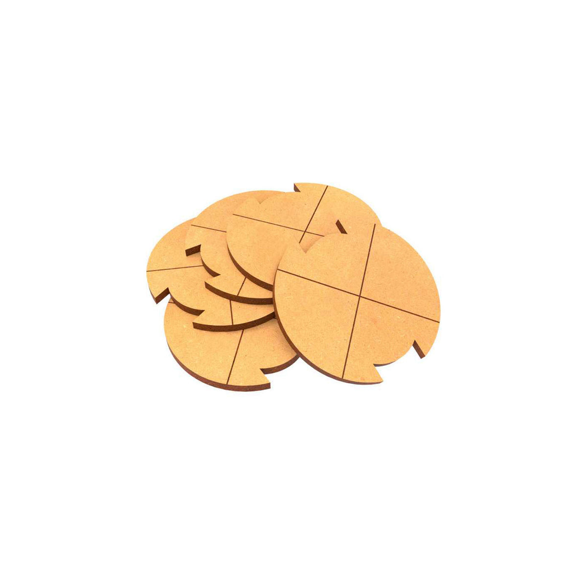 MDF Round Base 50mm - Pack x5 LEGION (3mm) | Postolje za Minijature 50mm