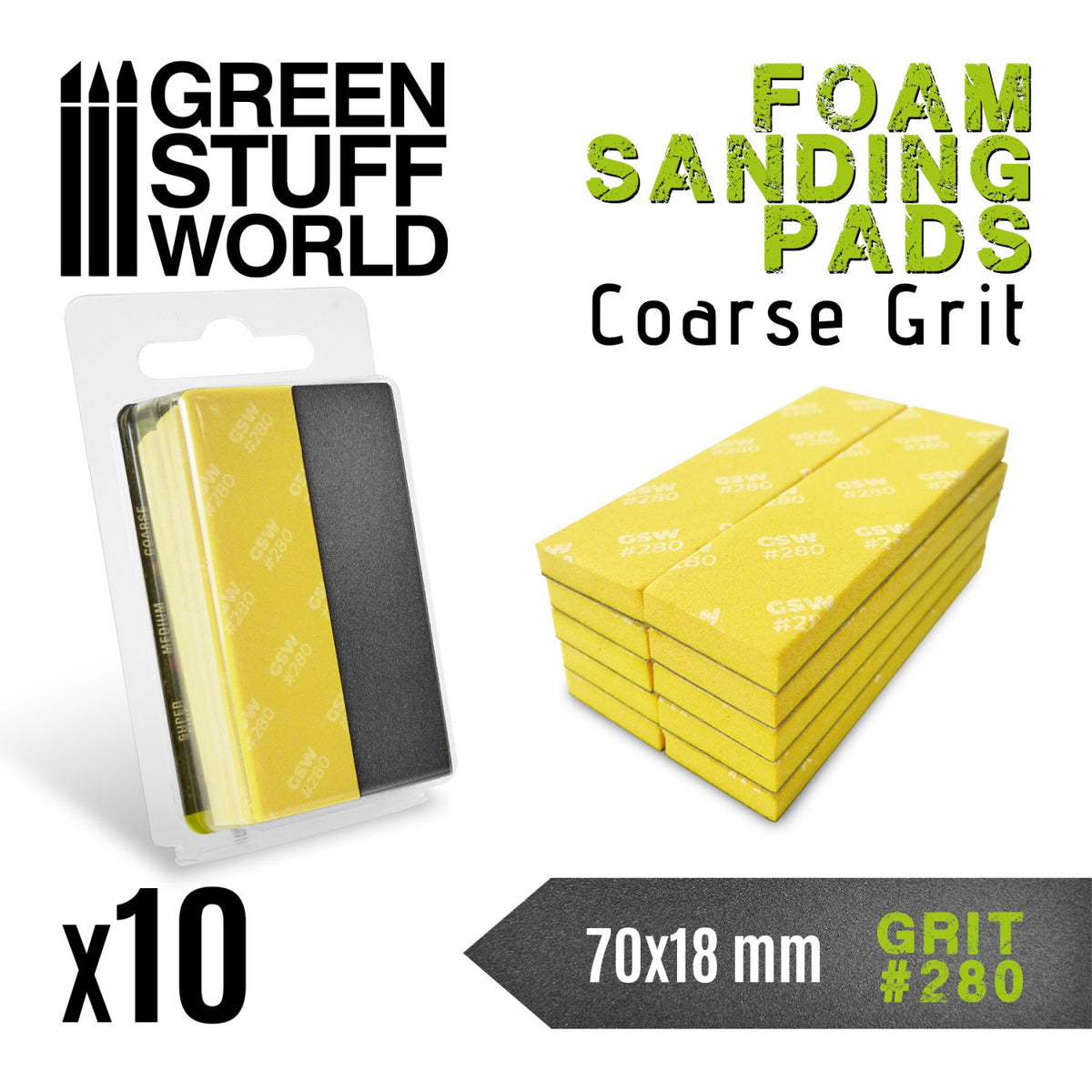 FOAM Sanding Pads - Grit #280 (pack x10)