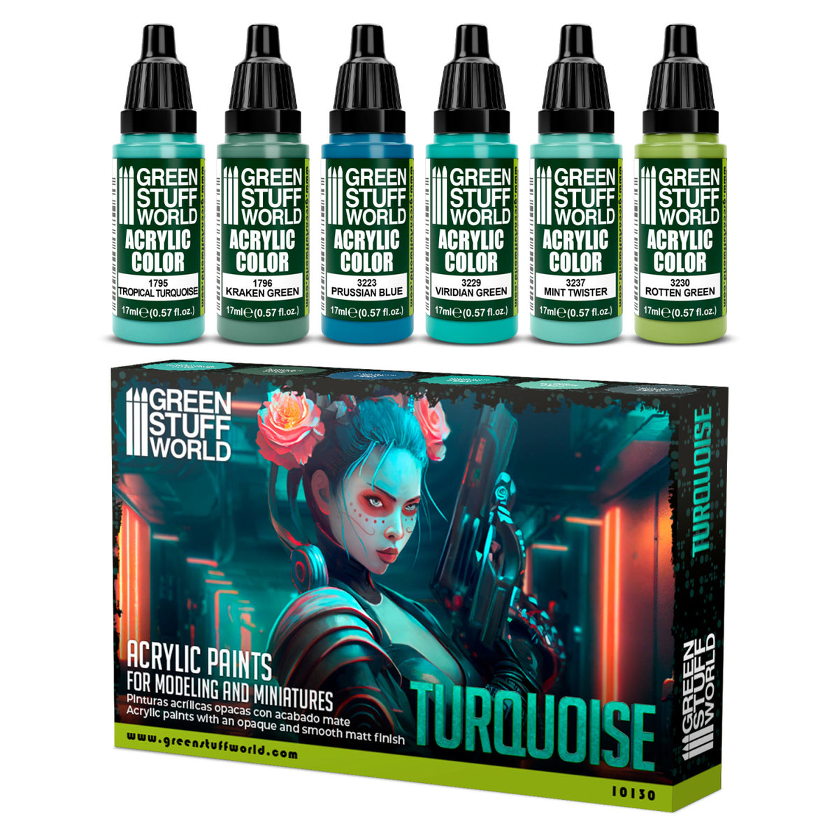 Paint Set - Turquoise (Box x6)