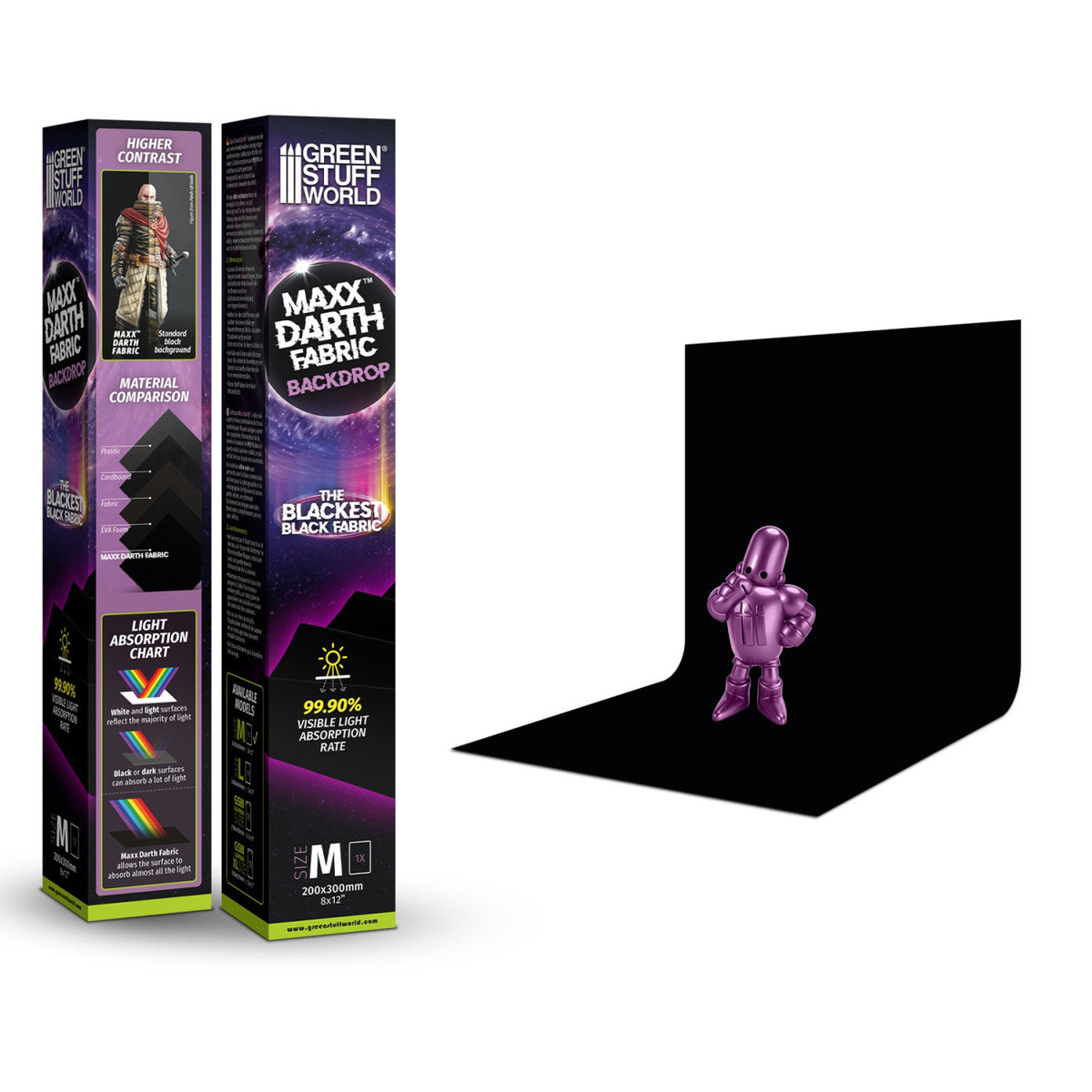 Black Maxx Darth Backdrop - M Size 200x300mm | Ultra Crna Pozadina