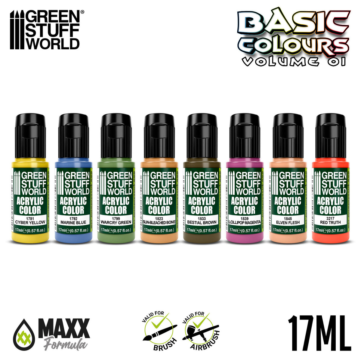 Paint Set - BASIC COLORS 01 (Box x8)