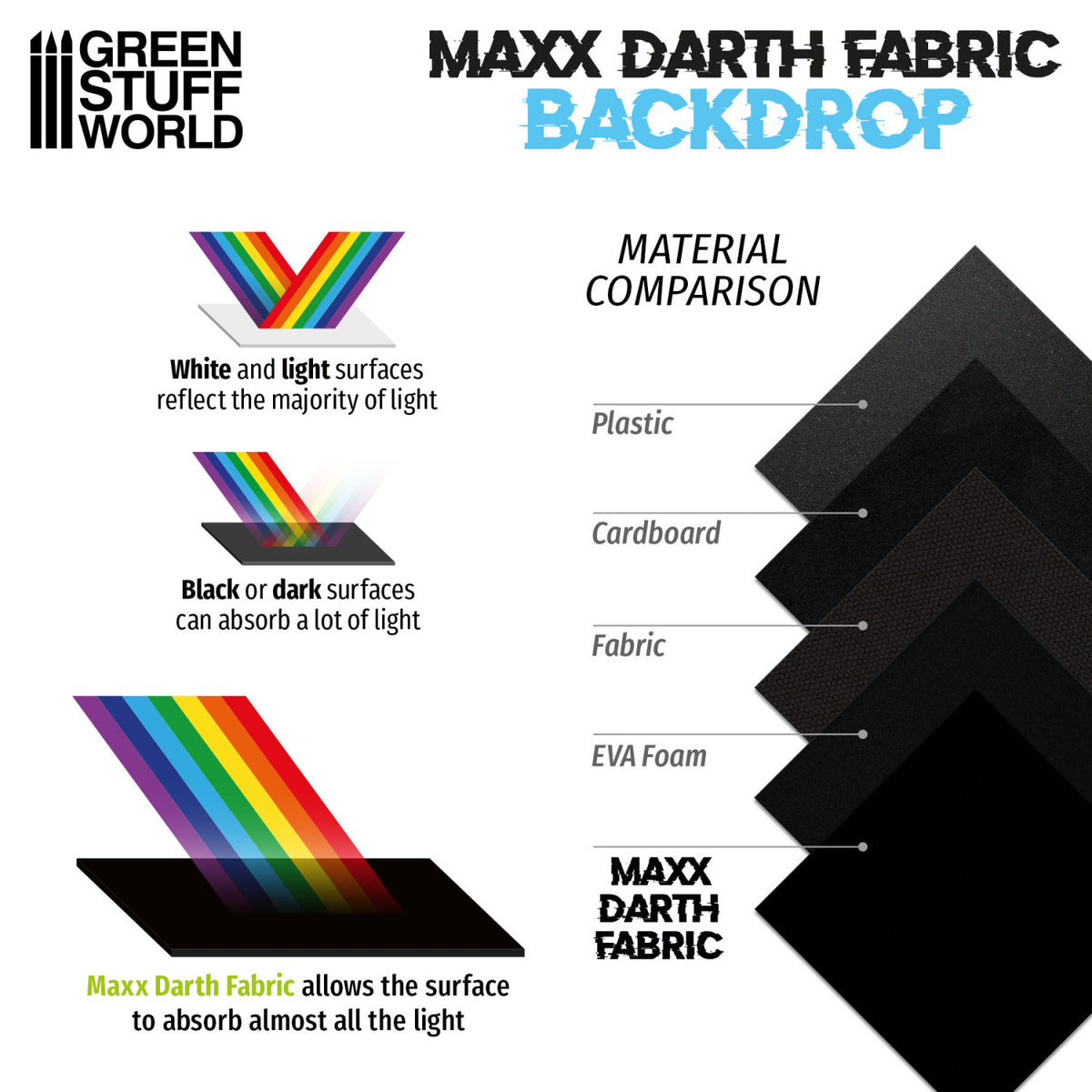 Black Maxx Darth Backdrop - Large Lightbox | Ultra Crna Pozadina za Lightbox