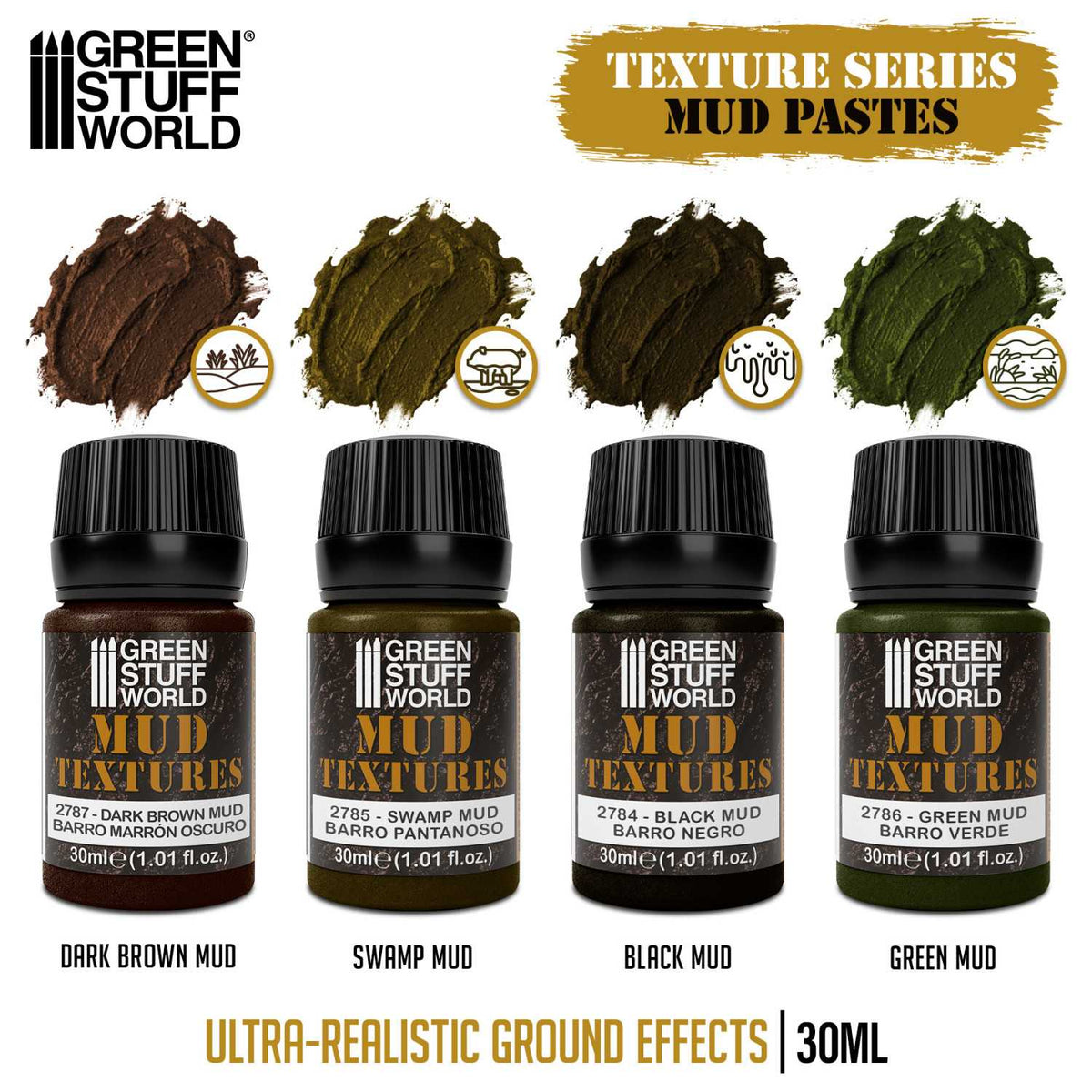 Texture Series Set 30ml - Mud Textures (Pack x4)