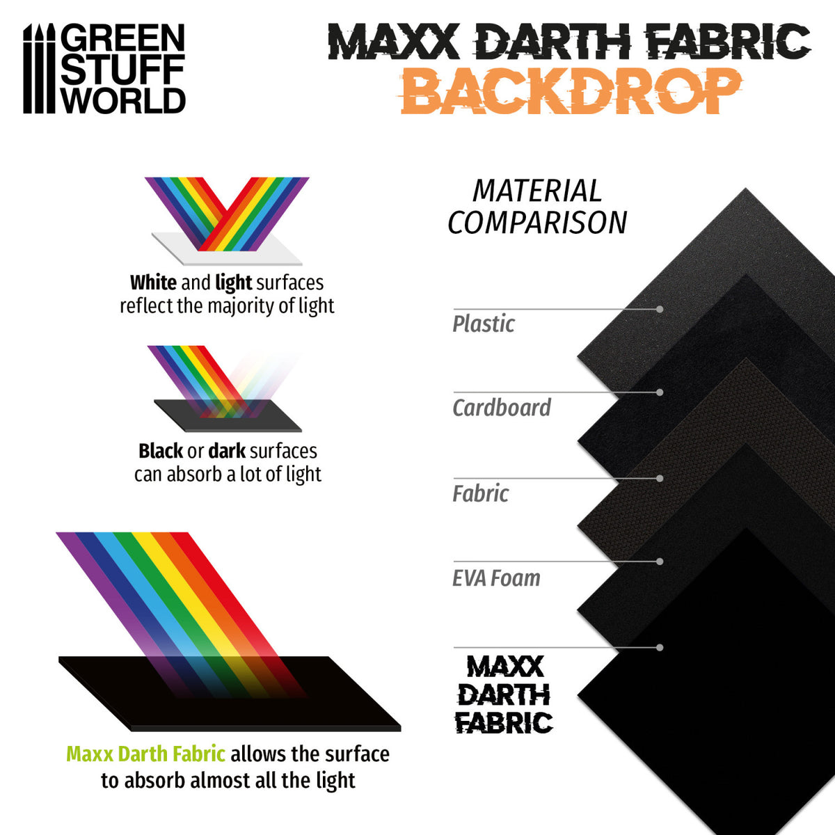 Black Maxx Darth Backdrop - L 300x400mm |  Ultra Crna Pozadina