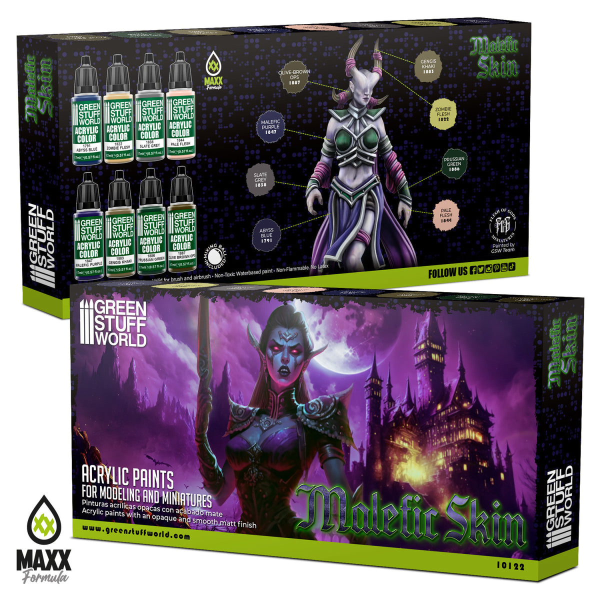 Paint Set - MALEFIC SKIN PAINT SET (Box x8)