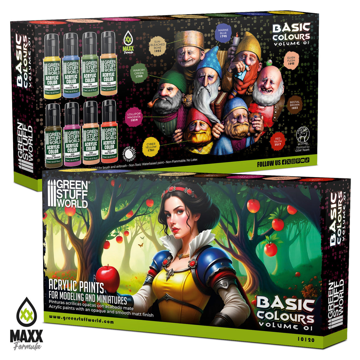 Paint Set - BASIC COLORS 01 (Box x8)