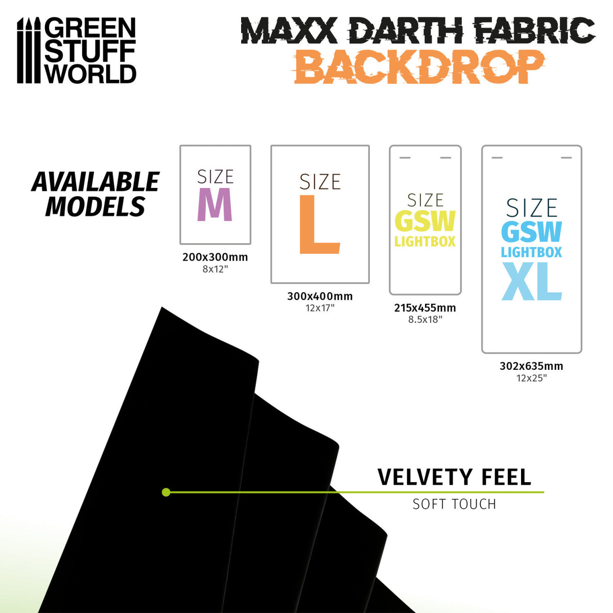Black Maxx Darth Backdrop - L 300x400mm |  Ultra Crna Pozadina