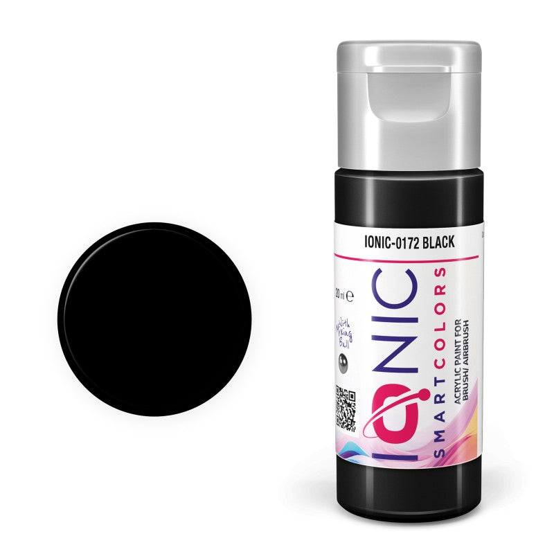AMMO Ionic Smart Colors Black 20ml | Akrilna Boja za Minijature IONIC-0172