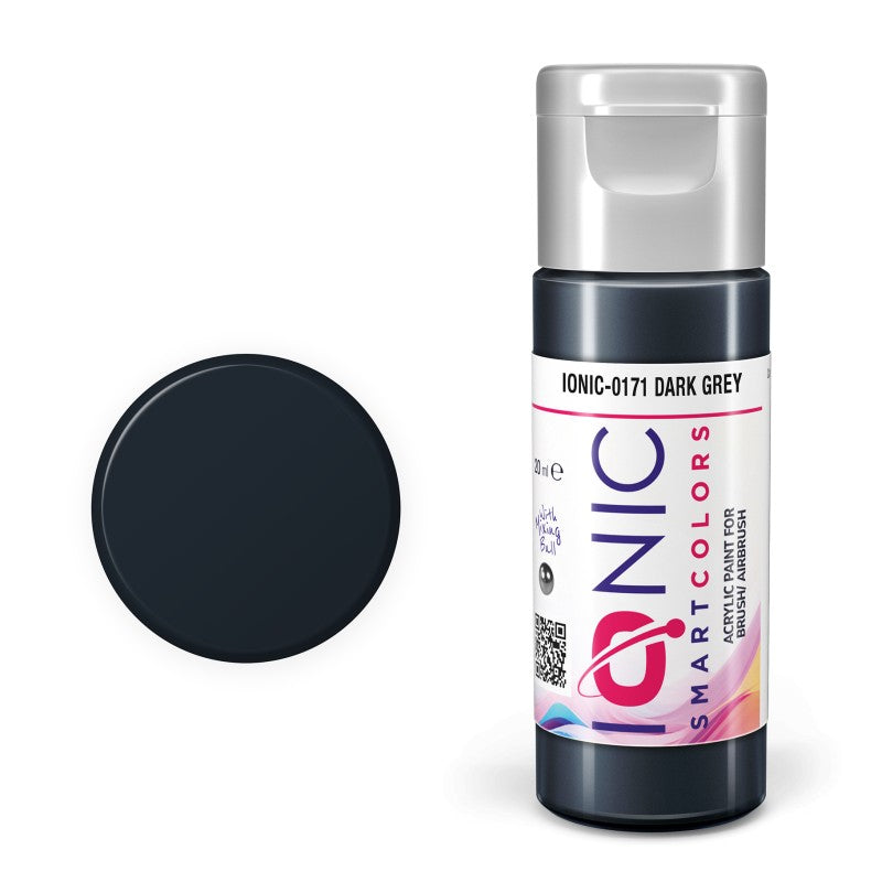 AMMO Ionic Smart Colors Dark Grey 20ml | Akrilna Boja za Minijature IONIC-0171