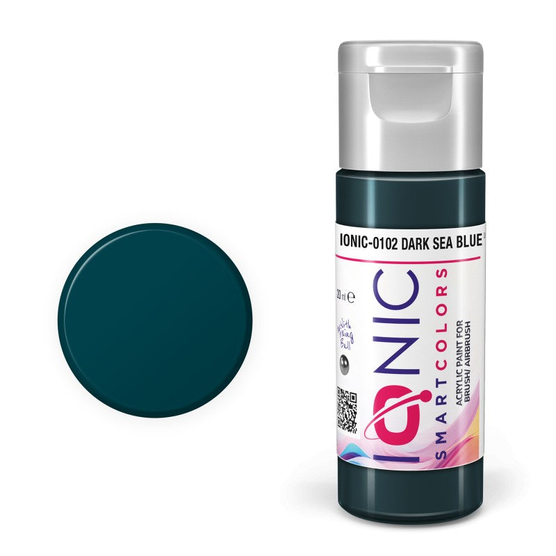 AMMO Ionic Smart Colors Dark Sea Blue 20ml | Akrilna Boja za Minijature IONIC-0102