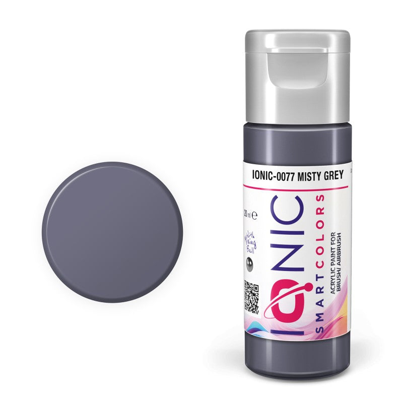 AMMO Ionic Smart Colors Misty Grey 20ml | Akrilna Boja za Minijature IONIC-0077
