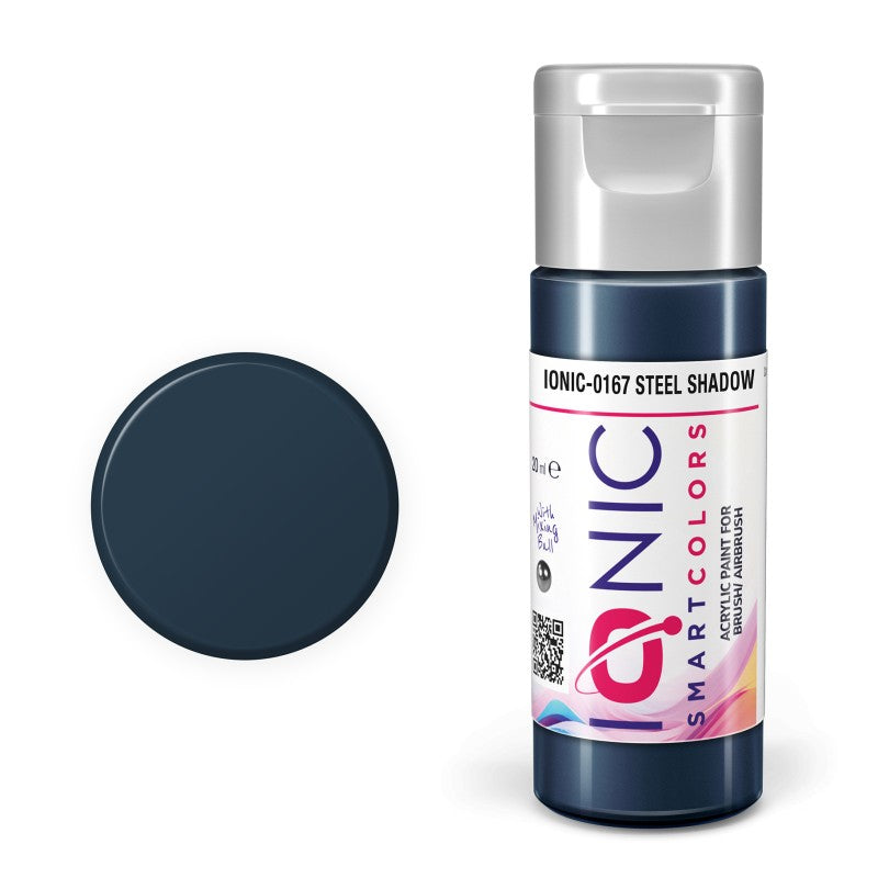 AMMO Ionic Smart Colors Steel Shadow 20ml | Akrilna Boja za Minijature IONIC-0167