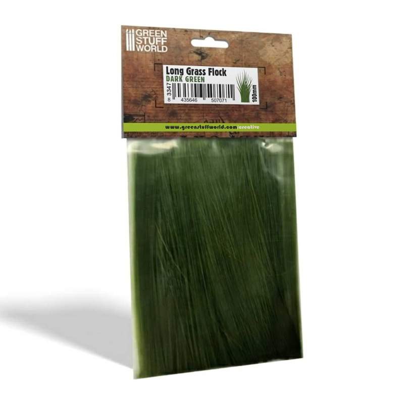 Long Grass Flock 100mm Dark Green | Duga trava 100mm tamno zelena