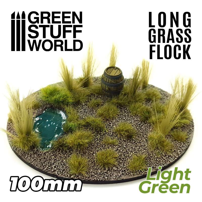Long Grass Flock 100mm Light Green | Duga trava 100mm svetlo zelena