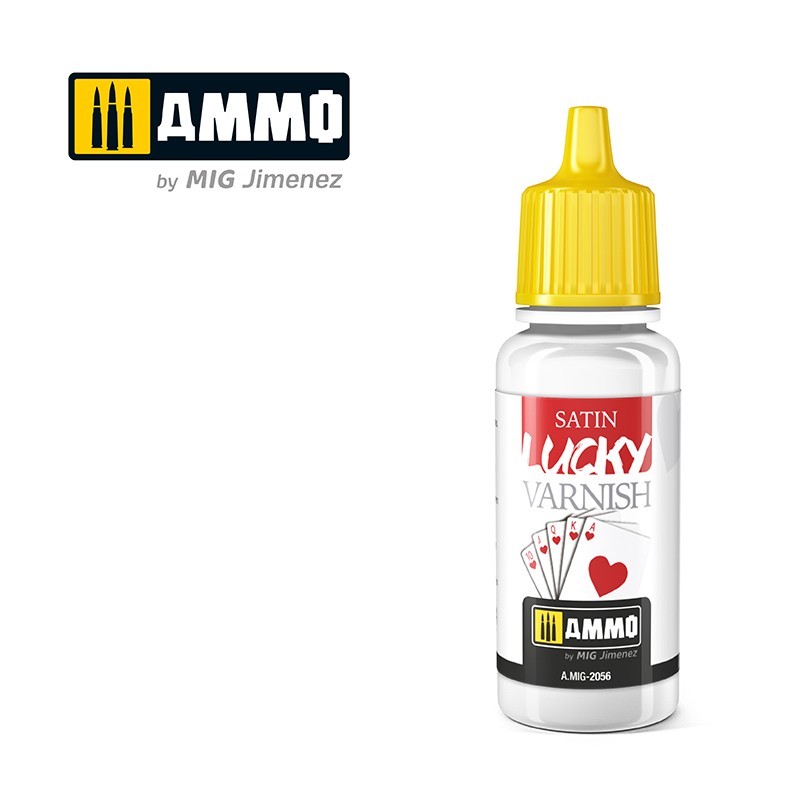 Ammo Lucky Varnish Satin lak za makete

Saten zaštitni lak za modele